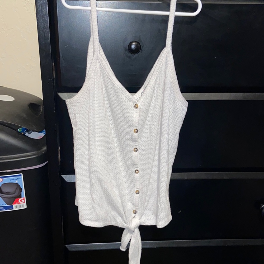 Hippie Rose White Loose TanK Top